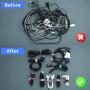 SUNFICON 14 Pack Twist Ties Silicone Cable Clips Straps Magnetic Cable Organizers Owl Headphone Earbuds Cord Winder Manager Keeper Bookmark Whiteboard Fridge Magnets Holder Home Office School Kitchen