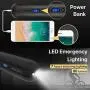 Portable Air Compressor Mini Inflator Electric Pump for Car Bike Tires Shock Rechargeable Li-Ion Battery 150PSI Power Bank Ergonomic and Sleek Design Digital LCD, LED Emergency Light A2 (Black)