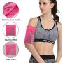 Bivilictek Cell Phone Armband for Phone Running Armband Sleeve Holder for iPhone X/XS/XR/Max/Plus & Samsung Galaxy S10/S9/Plus with Mp3 Key Holder (Pink Small)