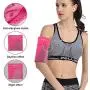 Bivilictek Cell Phone Armband for Phone Running Armband Sleeve Holder for iPhone X/XS/XR/Max/Plus & Samsung Galaxy S10/S9/Plus with Mp3 Key Holder (Pink Small)