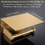 APLusee Toilet Paper Holder with Phone Shelf Brushed Gold, SUS 304 Stainless Steel Contemporary Tissue Roll Organizer Phone Storage Bathroom Accessories APLusee Toilet Paper Holder with Phone Shelf Brushed Gold, SUS 304 Stainless Steel Contemporary Tissue Roll Organizer Phone Storage Bathroom Accessories