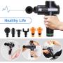 Massage Gun Deep Tissue Percussion Muscle Massager for Pain Relief, Handheld Electric Body Massager Sports Drill Portable Super Quiet Brushless Motor (Black)