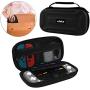 Case for Nintendo Switch Lite, Carry Case Hard Shell with 18 Games, 4 SD Cards and Pouch for Switch Lite Joy-con and Other Accessories (Black)