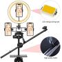 10" Selfie Ring Light with Tripod Stand, 3 Cell Phone Holders for Live Streaming/Makeup, LED Ringlight Kit with Remote-YouTube TikTok Video Recording/Vlogging/Photography-iPhone 11 Android Compatible