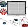 Queenii Magic Gate for Dogs Pet Safety Gate, Mesh Dog Gate Portable Folding Safe Guard Install Anywhere, Safety Fence for Hall Doorway-No Smell 41" x 31"