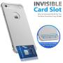 SUPBEC iPhone 7/8 Case with Card Holder and [ Screen Protector Tempered Glass x2Pack] Protective Ultra-Thin Cover with Silicone TPU Shockproof Rubber Wallet Case for iPhone7 / iPhone8 -Silver