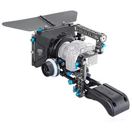 Fotga DP500III 15mm Standard Rail Rod Filmmaking System Quick Release Set Up Camera Cage Follow Focus Matte Box DSLR Rig for 5DII III IV A7 A7R A7 II III D500 D850 Cameras