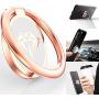 Phone Ring Holder Finger Kickstand, A-Maker 360° Rotation Metal Phone Ring Stand,Phone Ring Grip for Magnetic Car Mount Compatible with iPhone, Samsung Galaxy All Smartphone (Rose Gold)