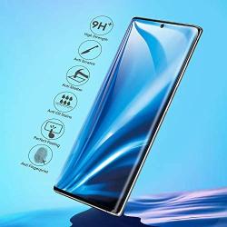 [2 Pack] Galaxy Note 10 Plus Screen Protector, [Bubble Free] [Anti-Scratch] [3D HD] [Compatible Fingerprint] 9H Hardness Tempered Glass Film Screen Protector for Samsung Galaxy Note 10 Plus/Note 10+