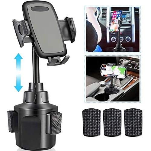 Car Cup Holder Phone Mount,Upgraded Phone Holder for Car, Automobile Adjustable Smart Cell Phone Cradle Car Mount for iPhone 11 Pro/XR/XS Max/X/8/7 Plus/6s/Samsung S10+/Note 9/S8 Plus/S7 Edge