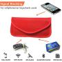 Faraday Bag,RFID Signal Blocking Bag Shielding Pouch Wallet Case for Cell Phone Privacy Protection and Car Key FOB, Anti-Tracking Anti-Spying (Red)