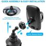 Cup Phone Holder for Car Upgraded, Volport Auto 360º Flexible Cupholder Cell Phone Holder, Automobile Cup Telephone Mount for iPhone 11 Pro Max XS XR X 8 Plus Pixel 4 XL Samsung S10+ Note 10 Plus A20