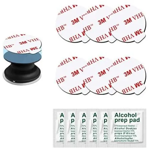 Very High Bond Sticky Adhesive, AZXYI 6 Pack Socket Sticky Adhesive Replacement Kit, Double-Sided Stickers for Collapsible Grips Socket Base Very High Bond Sticky Adhesive, AZXYI 6 Pack Socket Sticky Adhesive Replacement Kit, Double-Sided Stickers for Collapsible Grips Socket Base