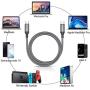 AkoaDa USB-C to USB-C 100W Cable 10ft, USB C Braided Fast Charging Cable Compatible with MacBook Pro 2020/2019/2018, iPad Pro 2020/2019/2018,Samsung Galaxy Note 20,Pixelbook and Type-C Laptops (Grey)