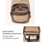 Canvas Sling Bag Small Crossbody Backpack Shoulder Casual Daypack Rucksack for Men Women Outdoor Cycling Hiking Travel