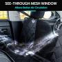 Kululu Dog Car Seat Cover for Back Seat - The Only Pet Seat Cover and Cargo Liner with Mesh Window for Stress Free Travel so You can See Each Other - Backseat Hammock Cover Protector for Cars-Patented