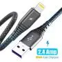iPhone Charger Cable 10ft, Cabepow [3 Pack] Lightning Cable 10 Foot, Extra Long 10 Feet iPhone 2.4A Fast Charging Cord Compatible with iPhone 11/Xs/XS Max/XR/X / 8/8 Plus / 7/7 Plus / 6/6 Plus (Black