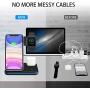 Wireless Charger, LINKPAL 3 in 1 Qi-Certified 15W Fast Charging Station for Apple iWatch 5/4/3/2/1,AirPods,Wireless Charging Stand Compatible with iPhone 11 /XS MAX/XR/XS/X/8 Plus/Samsung (Black)