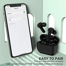 Wireless Earbuds, Bluetooth 5.0 Earbuds, Noise Canceling Headphones, Smart Touch Control Wireless Headphones with Hi-Fi Stereo Sound and Built -in Mic, IP7 Waterproof Headphones with Charging Case