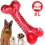 ZGSZ Large Dog Toys Durable Dog Chew Toy for Aggressive Chewers, Beef Flavored Tough Dog Bone Natural Rubber Teeth Cleaning Chews Non-Toxic Toy for All