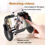 BESTZY PUBG Mobile Game Controller Multifunction Mobile Phone Controller with Cooling Fan Gaming Triggers Gamepad Smartphone Holder for 4.7 to 6.5 inch