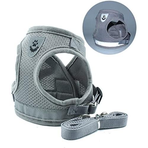 Feiky Dog Harness No-Pull Pet Harness Adjustable Reflective Outdoor Pet Vest and Dog Leash Easy Control for Small Medium Dog or Cat Feiky Dog Harness No-Pull Pet Harness Adjustable Reflective Outdoor Pet Vest and Dog Leash Easy Control for Small Medium Dog or Cat