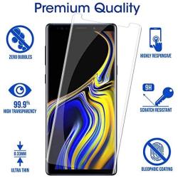 Note 9 Screen Protector Compatible with Galaxy Note 9 2-Pack Tempered Glass Case Friendy No-Bubble Scratch-Resistant Clear