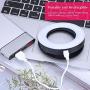 Selfie Ring Light, YBLNTEK Cell Phone Ring Light Clip Rechargeable Ring Light with 40 LEDs Led Circle Light for Phone Camera Photography Video