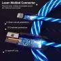 Light up iPhone Charger {MFI Apple Certified} AKAMOS 5ft LED iPhone Charger with Flowing led, USB to Lightning Cable with Quick Charge, Compatible with Phone11/11pro Max/XR/8/8Plus/7/6(Flowing Blue)
