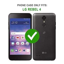 CasemartUSA Phone Case for [LG REBEL 4 LTE (L212VL, L211BL)], [Modern Series][Black] Shockproof Cover Impact Resistant Defender for Rebel 4 LTE (Tracfone, Simple Mobile, Straight Talk, Total Wireless)