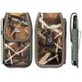 Bomea Apple 11 Pro/Xs/X Holster Rugged Nylon Cell Phone Belt Holster Case with Belt Clip/Belt Loop Carrying Hiking Pouch Belt Holder for Apple iPhone 11 Pro/XS/X (Fits Phone w/Case on) Camo