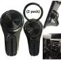 Slick Trick (2 Pack) Black Chrome 3 in 1 Cell Phone Grip Stand, Car Mount Ring Finger Holder, Car Air Vent Holder, Kickstand Aircraft Grade Aluminum Polished Chrome Finish