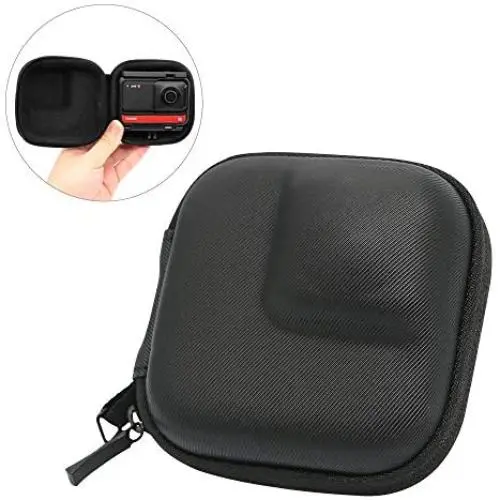 Mini Hard Carrying Case for insta360 One R VR Edition,Hard Shell Protective Storage Bag Fits with Selfie Stick Pole Monopod Accessories - Perfect for Travel and Storage