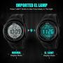 Digital Sports Watch Water Resistant Outdoor Easy Read Military Back Light Black Big Face Mens 1167