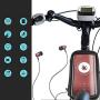 Niluoya Bike Phone Mount Bag, Cycling Waterproof Mountain Bicycle Frame Top Tube Handlebar Pack with Touch Screen Phone Pouch Case Holder Compatible with iPhone X XS Pro Max XR 8 7 6 6s Plus More