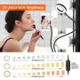 Selfie Ring Light with Cell Phone Holder Stand, Looffy Mini LED Ring Light Camera Lighting [3-Light Mode] with Flexible Arms, Beauty Ringlight for Live Stream/Makeup Compatible with iPhone/Android