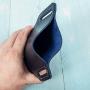 EASYANT PU Leather Cell Phone Holster Universal Case Sheath with Belt Hole Blue
