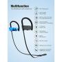 Bluetooth Headphones, Otium Wireless Headphones IPX7 Waterproof in-Ear Sports Earphones w/Mic for Gym Running Cyclying Workout (Blue)