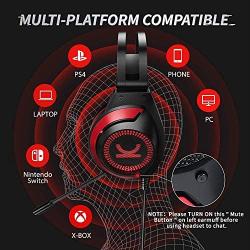 VANKYO Gaming Headset CM7000 with Authentic 7.1 Surround Sound Stereo PS4 Headset, Gaming Headphones with Noise Canceling Mic & Memory Foam Ear Pads for PC, PS4, Xbox One, Gamecube, Nintendo Switch