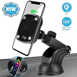 Cegar Magnetic Wireless Car Charger,10W/7.5W Car Charging Mount, QI Fast Charging Windshield Dashboard & Vent Car Phone Holder for Phone 11/11 Pro/11 Max/Xs/XS Max/8,Samsung Galaxy S10/S10 Plus/S9/ S9