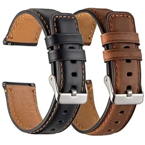Galaxy Watch 46mm Band 2 Pack, Compatible with Samsung Galaxy 46mm Watch Bands, Width 22mm Watch Band Quick Release Leather Straps Unisex size (Black+Brown) Galaxy Watch 46mm Band 2 Pack, Compatible with Samsung Galaxy 46mm Watch Bands, Width 22mm Watch Band Quick Release Leather Straps Unisex size (Black+Brown)