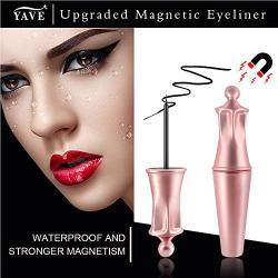 Magnetic Eyelashes with Eyeliner Kit, YAVE 2 Pairs Magnetic Lashes Kit with Mirror and Applicator Tool, Waterproof Magnetic Eyeliner, Easy to Use, Long Lasting and Reusable