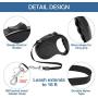 SCENEREAL Dog Harness with Retractable Leash Set - Soft Mesh Puppy Harness and Leash, No Pull Padded Vest with 16.4 FT Leash for Small Medium Breeds Dogs & Cats, Black