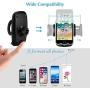 Windshield Phone Mount, Volport Universal Windscreen Dashboard Long Arm Window Car Cradle Suction Cup Phone Holder Stand for iPhone XS Max XR X 8 8 Plus 7 6 6S Samsung Galaxy S10 S9 S8 S7 Google Pixel