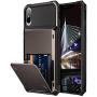 Vofolen Case for iPhone XS Max Case Wallet ID Slot Credit Card Holder Scratch Resistant Dual Layer Protective Bumper Rugged TPU Rubber Armor Hard Shell Case Cover for iPhone XS Max 10S Max (Gun Color)