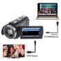 Camcorder Video Camera YEEHAO WiFi HD 1080P 24MP 16X Powerful Digital Zoom Camera with Microphone and Wide Angle Lens Remote Control Lens Hood Infrared Night Vision YouTube Vlogging Camera Recorder