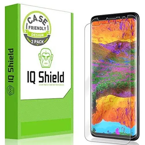 IQ Shield Screen Protector Compatible with Galaxy S9 Plus (2-Pack)(Case Friendly) Anti-Bubble Clear Film IQ Shield Screen Protector Compatible with Galaxy S9 Plus (2-Pack)(Case Friendly) Anti-Bubble Clear Film