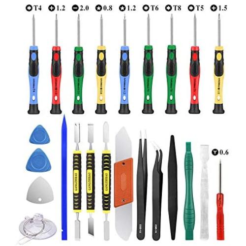 25pcs Electronics Repair Tool Kit, GangZhiBao Precision Screwdriver Set Magnetic for Fix Apple iPhone,Cell Phone,Smart Watch,Computer,PC,Tablet,iPad,Camera,Xbox,PS4 Pry Open Replace  Screen Battery