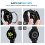 Tensea Compatible with Galaxy Watch Active2 Case, 2 Packs Soft TPU Bumper Full Around Screen Protector Cover for Samsung Galaxy Watch Active 2 44mm (Clear-Black)