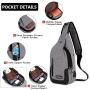 Peicees Travel Gym Bike Sling Bag Shoulder Backpack Daypack w/USB Charging Port